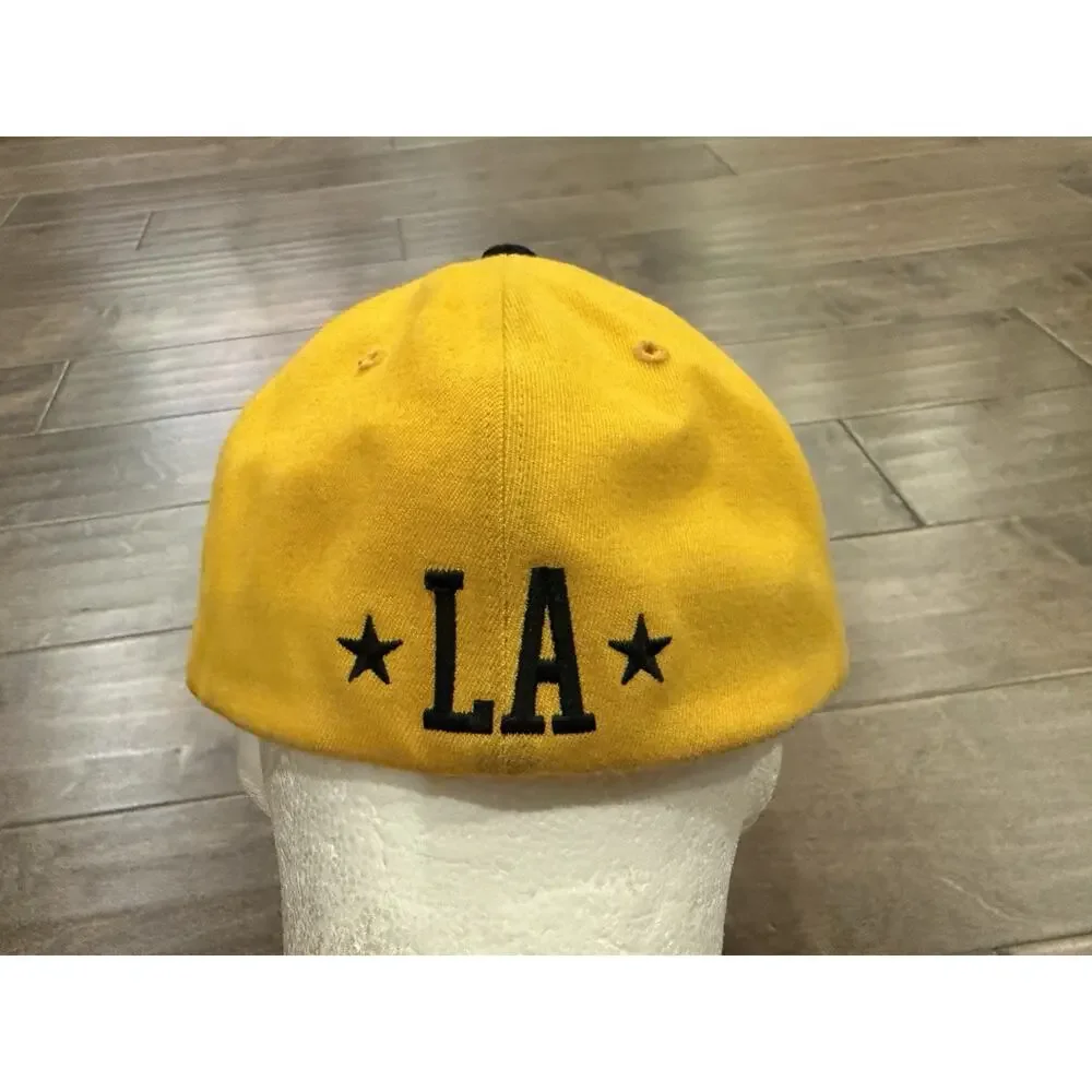 Vintage Nike Swoosh Flex NBA LA Lakers Wool Blend Fitted Hat Baseball Cap Size L